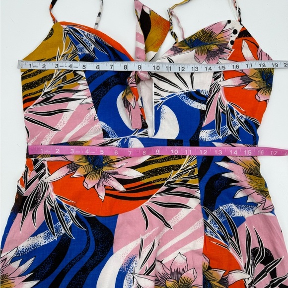 Walter Baker Natasha Bold Print High Slit Cut Out Mid Dress - Picture 5 of 8